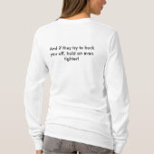 あなたが長い袖を愛する事に握って下さい Tシャツ (裏面)