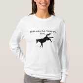 あなたが長い袖を愛する事に握って下さい Tシャツ (正面)