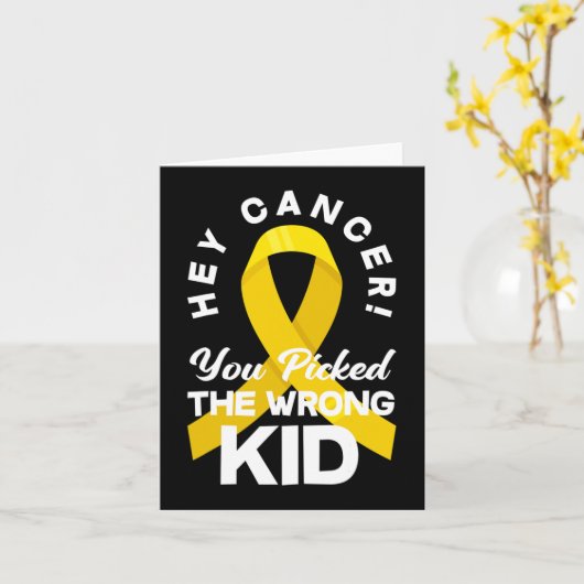 あなたが間違った子供の子供の頃の癌Wを選んだ カード (黄色い花)
