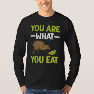 あなたが食べるものであなたになる ニュージーランド キウイ 鳥 バードウォッチング Tシャツ