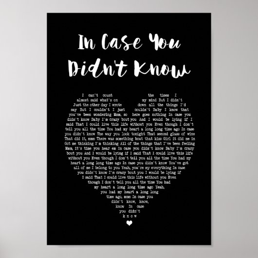 あなたが黒いハートの歌詞を知らなかった場合 ポスター (正面)