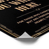 あなたが20sブラックアールデコの金ゴールド結婚の ポスター (角)