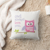 "あなたが"および紫色のフクロウの枕飾る常のフクロウ愛 クッション (ブランケット)