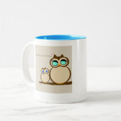 "あなたが"襲う常のフクロウ愛 ツートーンマグカップ (正面左)