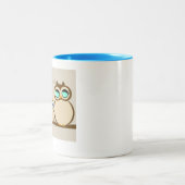 "あなたが"襲う常のフクロウ愛 ツートーンマグカップ (中央)