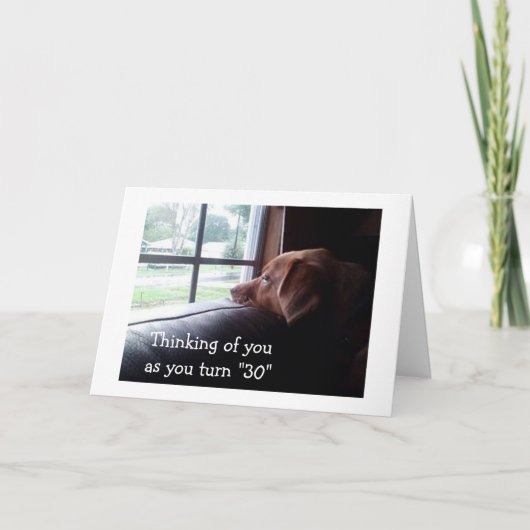あなたが「30」で私が「30」でないことを嬉しく思う カード (正面)