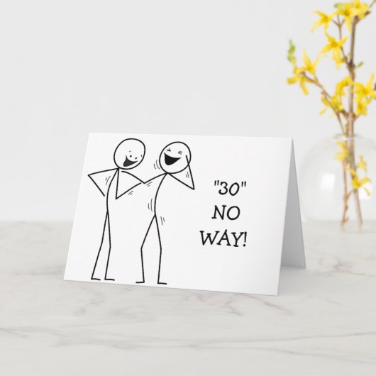 「あなたが**30**という知らせを聞いて笑いなさい。 カード (黄色い花)