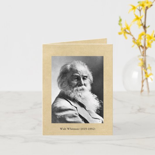 "あなたが" Whitmanの引用文を言われたすべてを再検査して下さい カード (黄色い花)