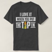 あなたがBのバーテンダーの先端を置く時それが大好き Tシャツ (デザイン正面)