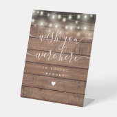 あなたがString Lights Woodに来ていればよ素朴かった 台座サイン (正面)