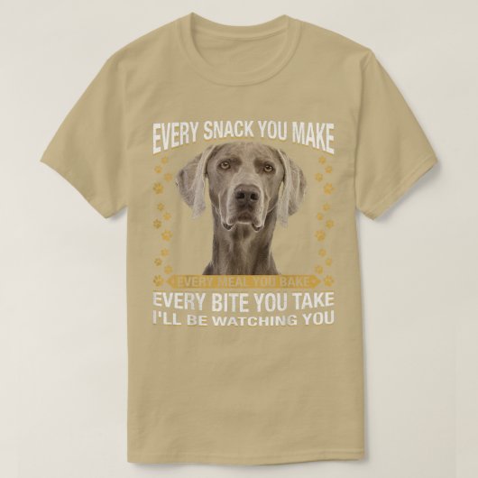 あなたがweimaraner犬のおもしろいママ、犬を作るすべてのスナック tシャツ (デザイン正面)