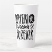 あなたがyesと言うと永遠に意味する カフェラテマグ (正面)