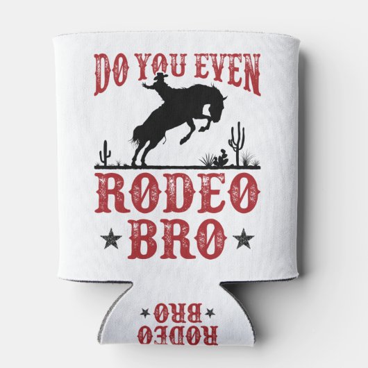 あなたさえロデオブロウェスタンおもしろいカウボーイ女性のカーボーイ 缶クーラー (裏面)