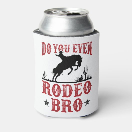 あなたさえロデオブロウェスタンおもしろいカウボーイ女性のカーボーイ 缶クーラー (缶裏面)