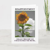 あなたしかしあなたを失望させること残念私を失望させて下さい カード (正面)