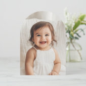 あなたたちに私たちの子どもの名付け親になってくれますか?記念写真のプレゼントプラン 招待状 (スタンド正面)