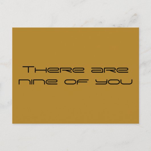 あなたたち９人よ、オーファン・ブラックの名セリフ ポストカード (正面)