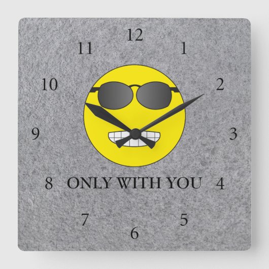 あなただけで スクエア壁時計 (正面)