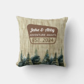 あなただけのあたたかな松の木の屋外国立公園 クッション (正面)