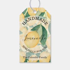 あなただけのために手作りされたエレガントなレモンとグリーン ギフトタグ