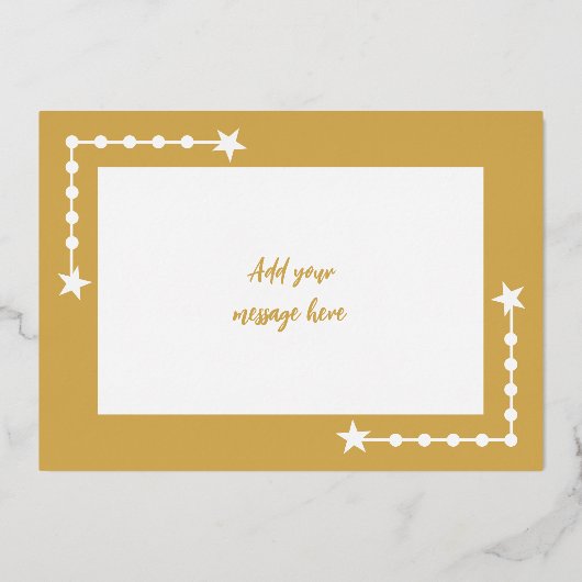 あなただけのためのゴールドホワイトクリスマスハグの写真 箔シーズンカード (裏面)