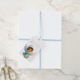 あなただけのアフリカ系アメリカ人の天使クリスマスを作ろう ギフトタグ