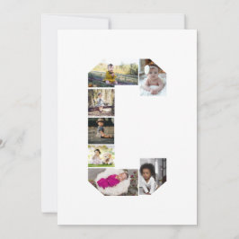 あなただけのアルファベットC写真コラージュをデザインしよう シーズンカード