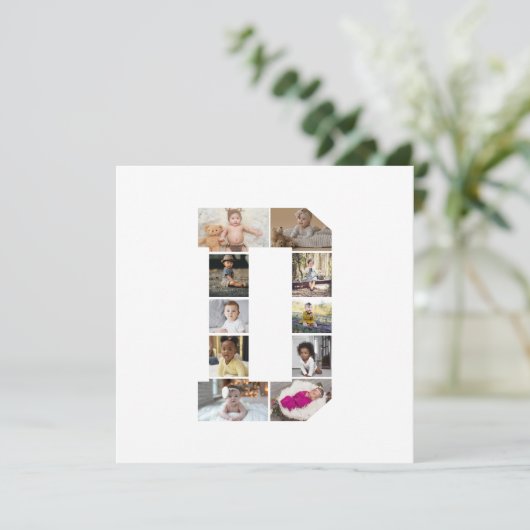 あなただけのアルファベットD写真コラージュをデザインしよう シーズンカード (スタンド正面)