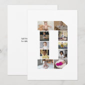 あなただけのアルファベットD写真コラージュをデザインしよう シーズンカード (正面/裏面)