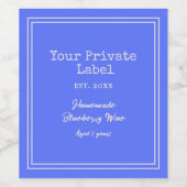 あなただけのオリジナルブルーベリー ワインラベル (シングルラベル)