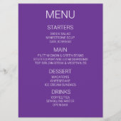 あなただけのオリジナルメニューを作成 メニュー (正面)