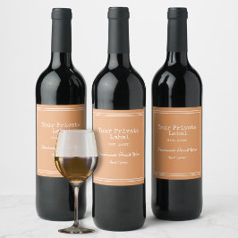 あなただけのオリジナル ピーチワインラベル ワインラベル