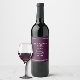 あなただけのオリジナル ブランドの手作りブラックベリー ワインラベル