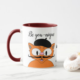 あなただけのカートゥーン・ヒゲ猫デザインのマグカップ マグカップ