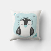 あなただけのキュートなペンギンブルーChristmasを作ろう クッション (裏面)