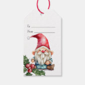 あなただけのキュートな赤いクリスマス・ノームを作ろう ギフトタグ (正面)