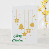 あなただけのクリスマスカード: オリジナル折りたたみカード カード (黄色い花)