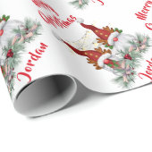 あなただけのクリスマス かわいいノームのホリデー ラッピングペーパー (ロールコーナー)