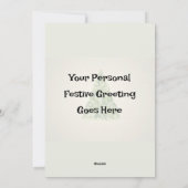 あなただけのクールなレトロサンタ フラット ホリデー カード (裏面)