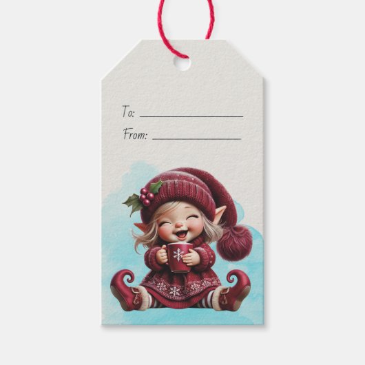 あなただけのケラケラ笑うビンテージクリスマスノームを作ろう ギフトタグ (正面)