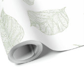 あなただけのセージグリーンとホワイトのストライプ柄を作成しよう ラッピングペーパー (ロールコーナー)