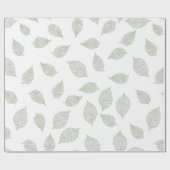 あなただけのセージグリーンとホワイトのストライプ柄を作成しよう ラッピングペーパー (フラット)