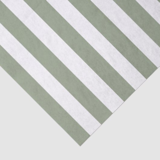 あなただけのセージグリーンとホワイトのストライプ柄を作成しよう 薄葉紙 (詳細)