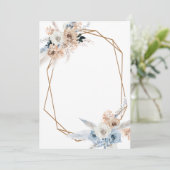 あなただけのテキストを追加 パンパス ダスティブルー ジオメトリック 招待状 (スタンド正面)