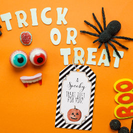 あなただけのハロウィン・パンプキン・トリートのお菓子 ギフトタグ