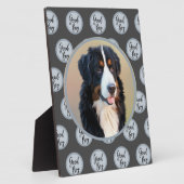 あなただけのペットの肖像写真 現代的なグレー フォトプラーク (側面)