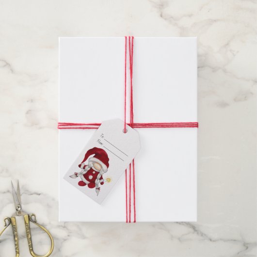 あなただけのミセス メリー クリスマス ノームを作ろう ギフトタグ (より糸付き)