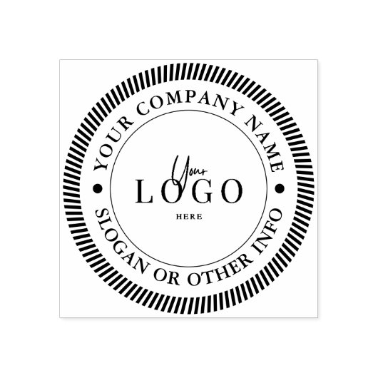 あなただけのモダンな丸型カスタムビジネスロゴを作成 ラバースタンプ (インプリント)