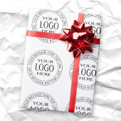 あなただけのロゴとカスタマイズ可能な円形テキスト ラッピングペーパー