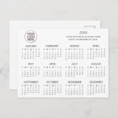 あなただけのロゴとテキストを入れた2024カレンダー ポストカード (正面/裏面)